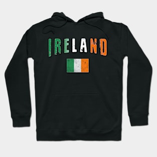 Retro Flag of Ireland Irish St Patrick's Day Hoodie